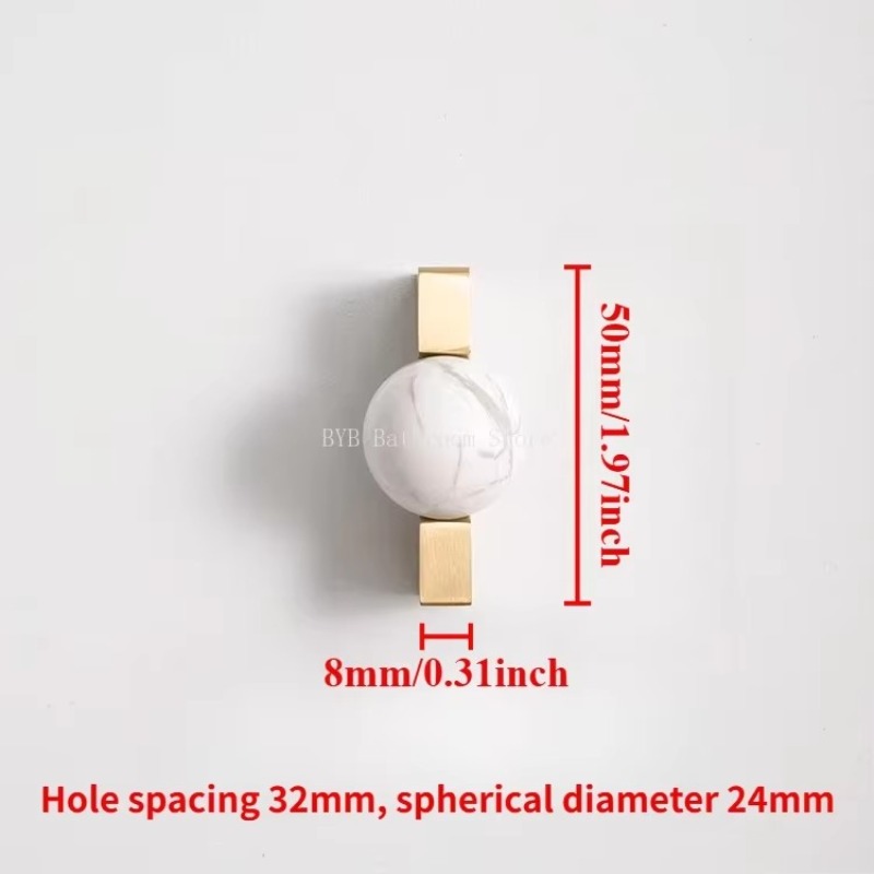 ลูกบอลคริสตัลสีขาว + มือจับเฟอ - Furniture Hardware Drop Pulls บทวิจารณ์และราคา