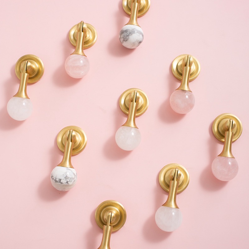 ลูกบิดคริสตัลสีขาว+มือจับเฟอร์ - Furniture Hardware Drop Pulls บทวิจารณ์และราคา